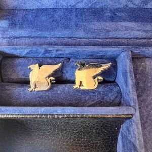 Elegant Silver and Gold Eagle Cufflinks
